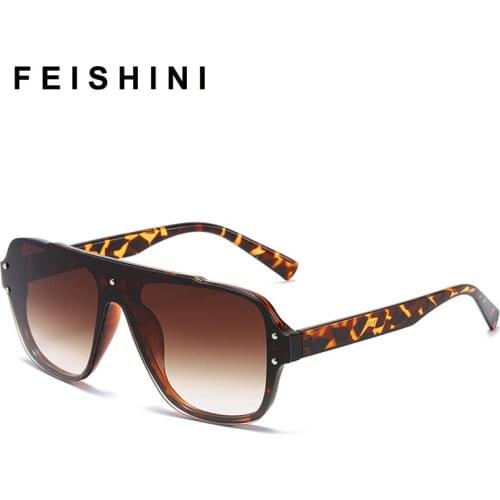 Feishini 2020 Designer Sunglasses For Men Luxury Fashion Brand Sun Glasses Women Plastic Square Stylish Shades