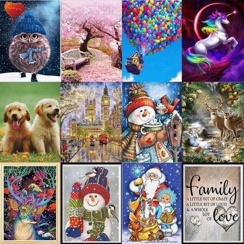 5D diamond painting full diamond animal landscape round diamond mosaic pattern home decoration DIY handmade