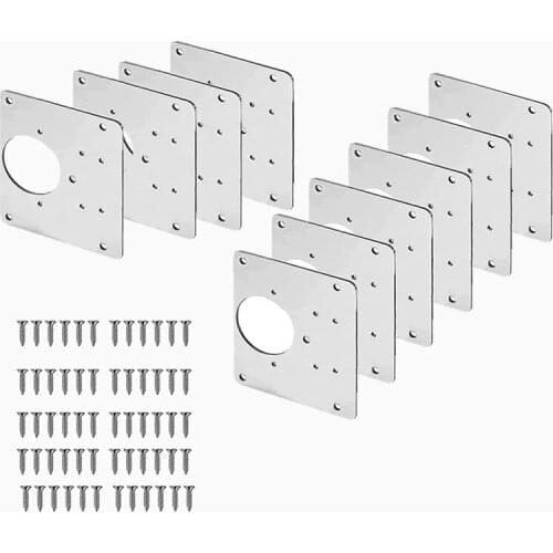 Promotion! Hinge Repair Plate,Stainless Steel Repair Plate Bracket With Mounting Screws For Furniture,Shelves,Cabinet (10 Pcs)
