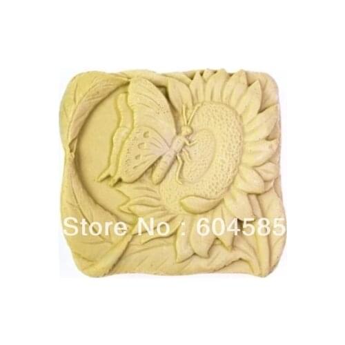 Butterfly on Sunflower S0098 Craft Art Silicone Soap mold Craft Molds DIY Handmade soap molds