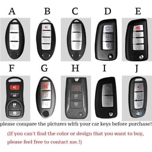 Car Key Cover Case Leather For Nissan Qashqai J11 J10 Juke X Tiida T31 T32 Note kicks Key Cover Auto Accessories