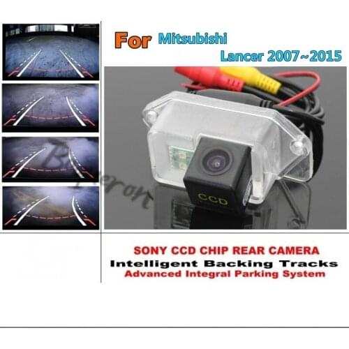 For Mitsubishi Lancer 2007~2015 Smart Tracks Chip Camera / HD CCD Intelligent Dynamic Parking Car Rear View Camera
