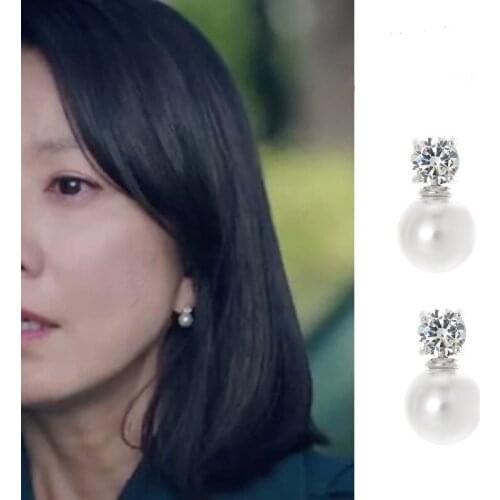 Circular Kim Hee Ae same Han So Hee Korean dramas Kim Hee Ae The Married Life Star Fashion Earrings for women