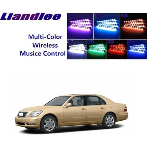 LiandLee Car Glow Interior Floor Decorative Seats Ambient Neon light For Lexus LS 430 XF30 MK3 2001~2006