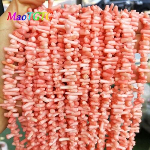 6-15mm Irregular Coral Beads For Jewelry Making Necklace Bracelet Freeform Stick Shape Coral Beads Accessories Wholesale