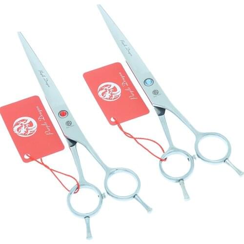 Purple Dragon 7 inch Hair Scissors Hairdressing Cutting Shears Japan Haircut Shears Barber Scissors Salon Styling Tools A0180B