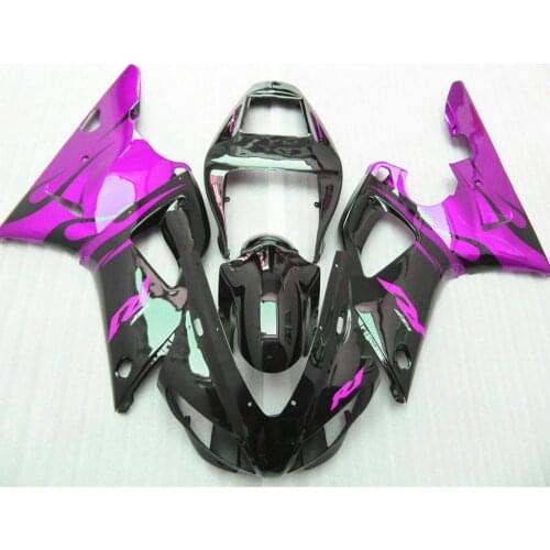 Motorcycle Full injection fairings kit for YAMAHA 1998 1999 98 99 YZF R1 purple black fairing kits