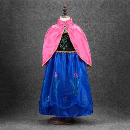 Princess Children Clothing Anna Elsa Cosplay Party Dress