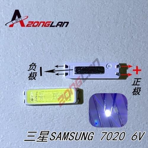 SAMSUNG 3000PCS LED Backlight TV LED 7020 LED Backlight High Power 1W 6V 98LM Cool white For LED LCD TV Backlight Application