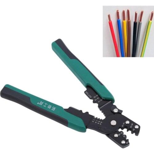 Cold Press Pliers Multi-Function Crimping Pliers Wire Stripper Car Connector Bolt Cutter Repair Handle Tool
