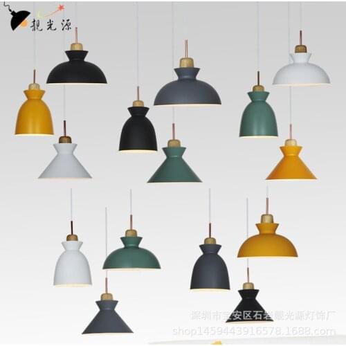 Nordic hanging ceiling lamps iron Home Decoration E27 Light Fixture LED pendant lights luminaire industrial lamp