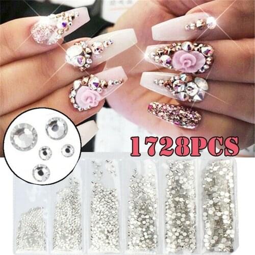 Mixed Nail Rhinestones Stones Design Strass Nail Art Decoration Bijoux Ongles 3d Nail Charms Manicure Supplies Nails Accessoires