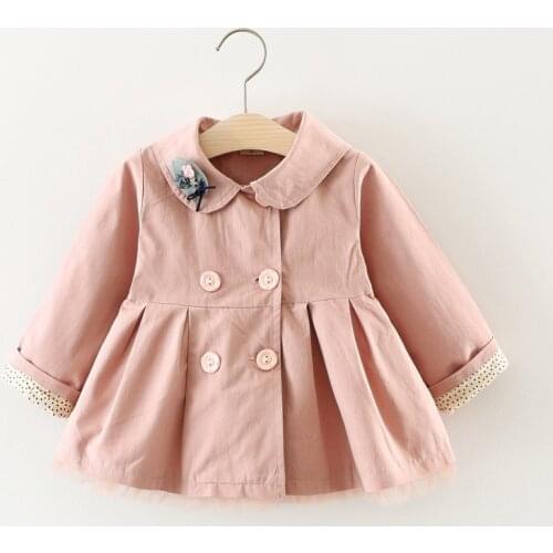 LZH Baby Girls Windbreaker For Baby Autumn Winter Long Sleeve Cardigan Coat Newborn Clothes Kids Infant Baby Girls Jacket Coat