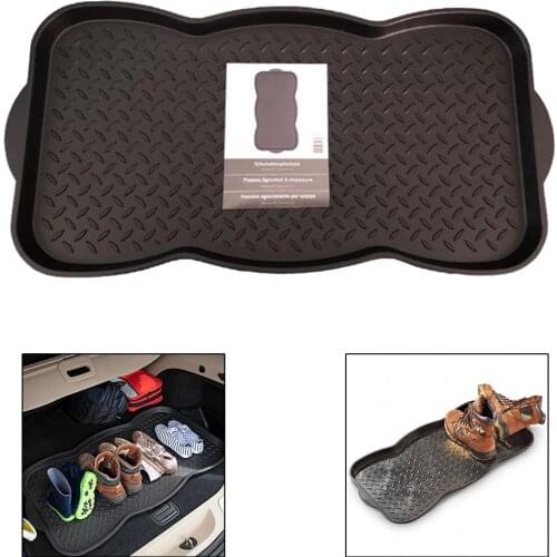 All Weather Boot Tray Water Resistant,Plastic Utility Shoe Mat,for Indoor and Outdoor Use in All Seasons (Black)