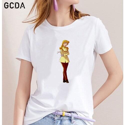 Cinderella Cosplay Prince Femme Shirts Graphic Women T Shirt Harajuku Summer Tshirt Streetwear Girls Tops Tees T-shirt