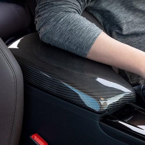 1pcs Carbon Fiber Center Console Armrest Storage Box Protection Cover Trim for BMW 3/4 Series F30 F31 F35 320i 3GT 2013-2019