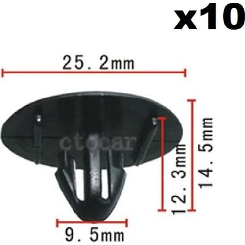 10pcs OEM Nylon Fastener Retainer Clip Hood Insulation For Toyota Lexus 90467-09050 hood heatproof cotton buckle