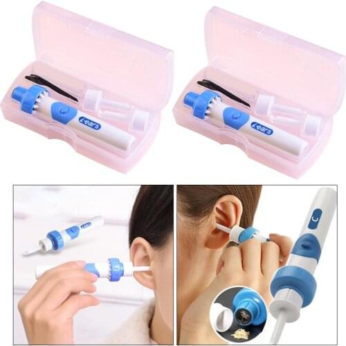 2x Ear Vacuum Cleaner Earwax Wax Fluid Remover Tools Safe For Kids Adult