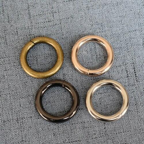 20 Pcs/Lot 15mm O Ring Oval Zinc Alloy Bag Hook Round Key Ring Buckle Carbine For Bags DIY Metal Buckle Hardware Accessories