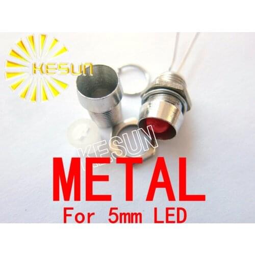 20PCS x 5mm Metal LED Holder Socket for 5mm LED Diodes
