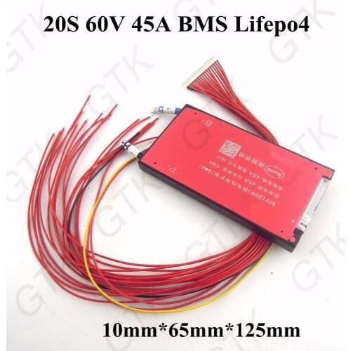 20S 45A Lifepo4 BMS PCB Lifepo4 60V Lifepo4 rechargeable battery pack customize lithium battery protection board