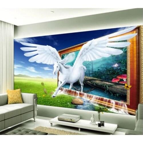 Wellyu Custom Wallpaper 3D Stereo Mural обои Dream Pegasus Living Room Wallpaper TV Background wall papel de parede 3d wallpaper