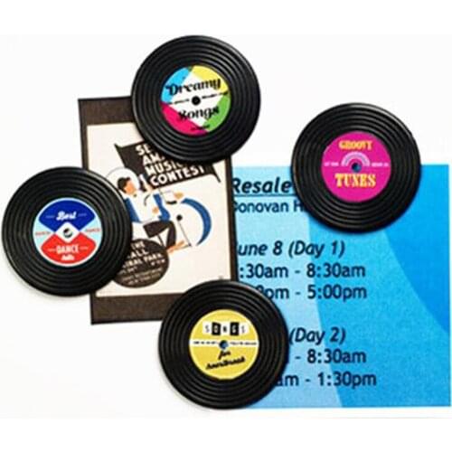 4 Pcs/Set Nostalgic Cassette Record Fridge Magnet Cute Souvenir Gifts Home Refrigerators Decor Magnetic Sticker Toy