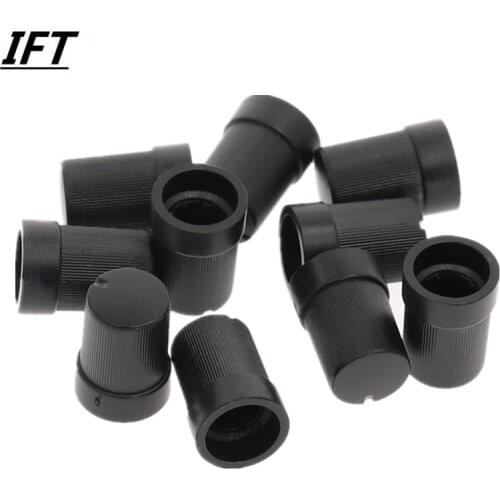 50 Pcs 6mm Knob Cap Round Hole Dia for Rotary Potentiometer 10mm x 14mm