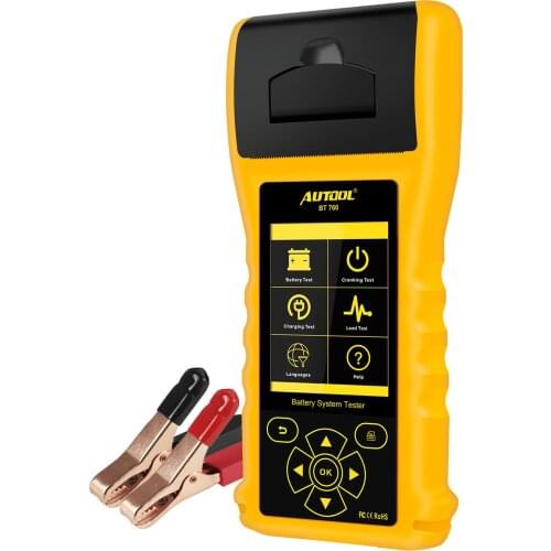 AUTOOL BT760 Car Battery Tester Analyzer with Printer Color Screen Auto Cranking Charging Test Diagnostic Tool For Multi-Models