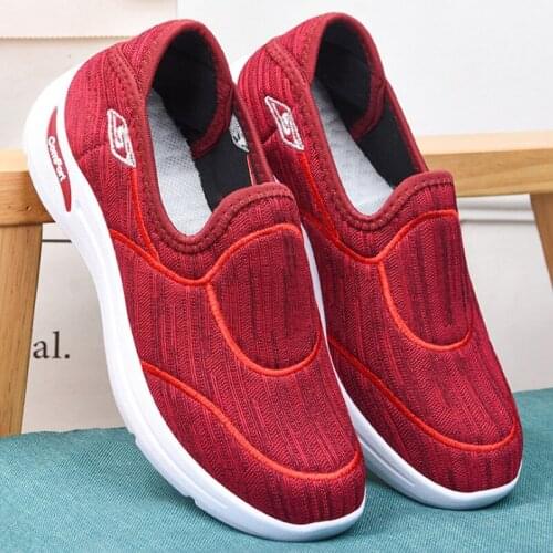 Spring Womens Loafers Soft Cotton Ballet Flats Comfortable Women Slip-on Shoes Female Creepers Platform Shoes Woman Tennis Shoe