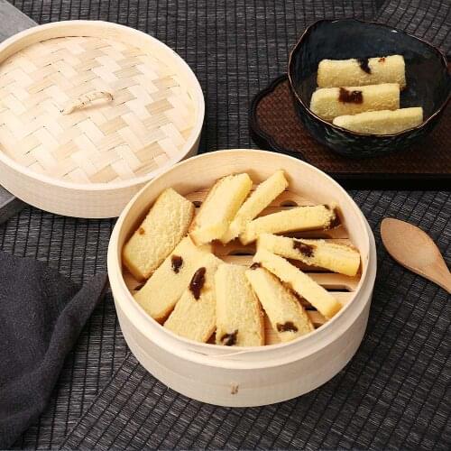 Bamboo Steamer Weaving Cooker Basket Tools With Cover Set Kitchen Cooking Steam For Vegetable Sum Snack Fish Egg Rice Dumpling