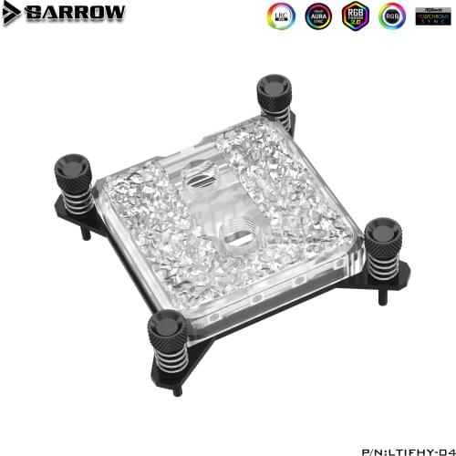 Barrow INTEL CPU water block use fo INTEL SOCKET LGA-115X(1150 1151 1155 1156 ) LTIFH-04 Acrylic/Full copper /A-RGB 3PIN 5V