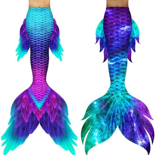 Kids Girls Mermaid Tail Cosplay Costume Women Swimmable Swimwear Custom Made Beach Swimming Cosplay Costume without Monofin Tail