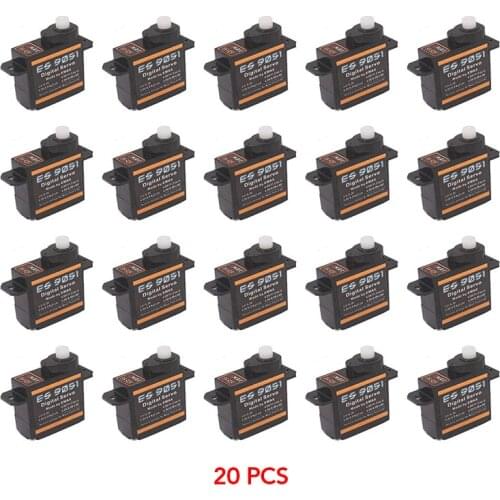 1/4/5/10/20PCS Emax ES9051 Digital Mini Servo Waterproof Digital Servo Plastic Gear For RC Car Helicopter Boat Airplanes RC Toys