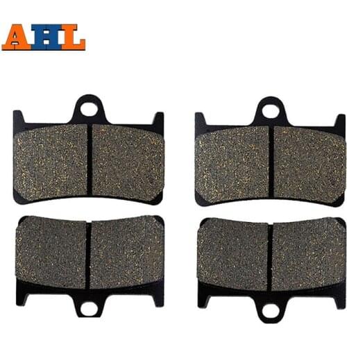 AHL 2 Pairs Motorcycle Brake Pads For YAMAHA FJR1300 2003-2005 Black Brake Disc Pad