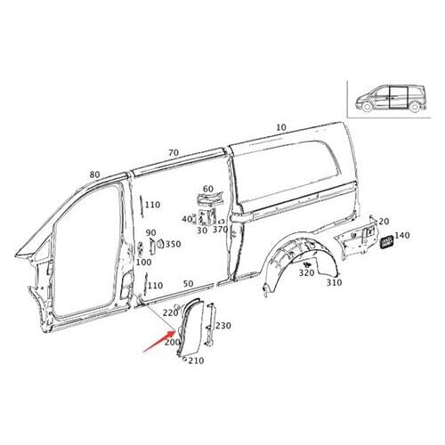 For Mercedes-Benz New Vito V260 V260L Fuel Tank Cover