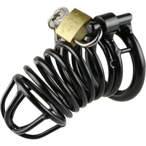 Metal Penis Cock Ring Chastity Cage Lock Penis Ring Delay Ejaculation Adult Toys Dick Cage Ring Male Chastity Device Erotic Toys