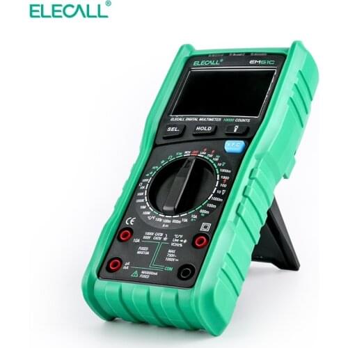 ELECALL EM51/EM51C Multifunction digital multimeter DC AC NCV Temperature test voltmeter fusing-alarm high accuracy backlight