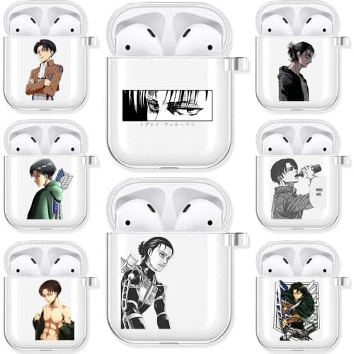 Attack on Titan Soft TPU Case for AirPods 2 1 Shingeki No Kyojin Transparent Silicone Wireless Bluetooth Earphone Box Cover