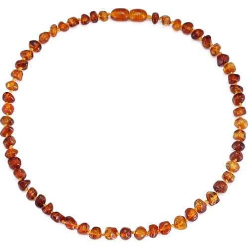 Baltic Amber Teething Necklace for Baby - Simple Package - 7 Sizes - 10 Colors - Lab Tested