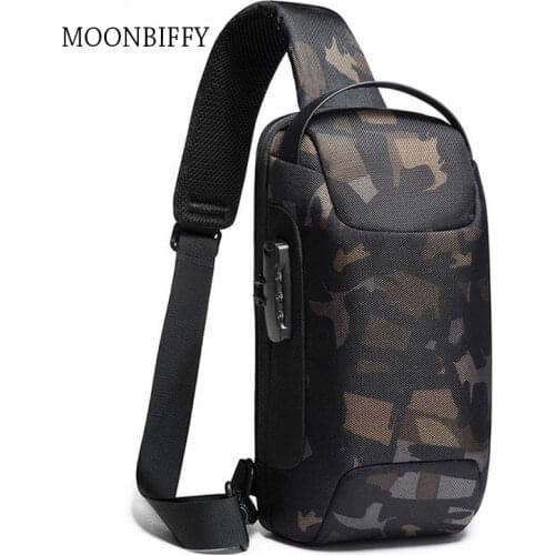 Hot Chest Bag New Anti-thief Men Crossbody Bag Waterproof Shoulder Bags USB Charging Short Trip For Male Travel Pack