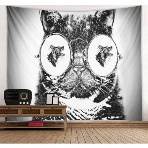 Lovely Little Dog Tapestry Bohemian Wall Hanging Dream Hanging Cloth Mandala Printed Tapestry Living Room Bedroom Home Decor