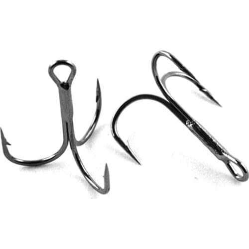 Promotion 100pcs Treble Hooks for Fishing Lures High Carbon Steel Trebles Saltwater Fish Hooks Wholesale Size 12/0 10/0 #6 #8 #1