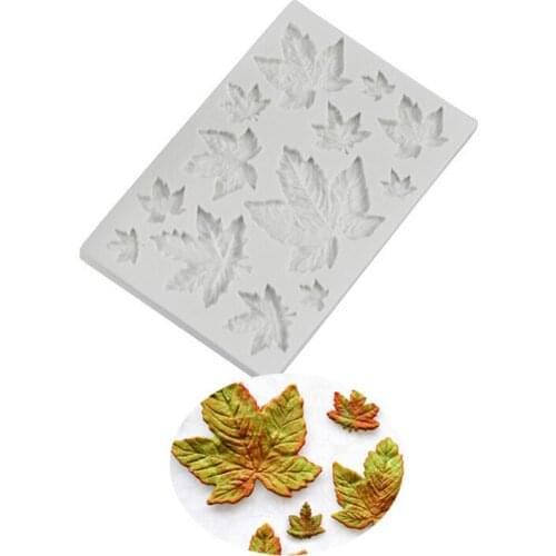 Maple Leaves Silicone Molds Fondant Cake Decorating Tools Sugarcraft Chocolate Baking Tools for Cake Gumpaste Soap Mold