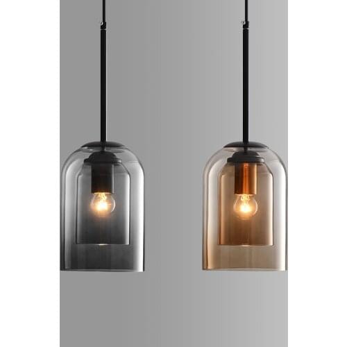 Modern Pendant Light Double Glass Hanging Lights for Bedroom Dining Living Room Decor Indoor Lighting Luminaire Kitchen Fixtures