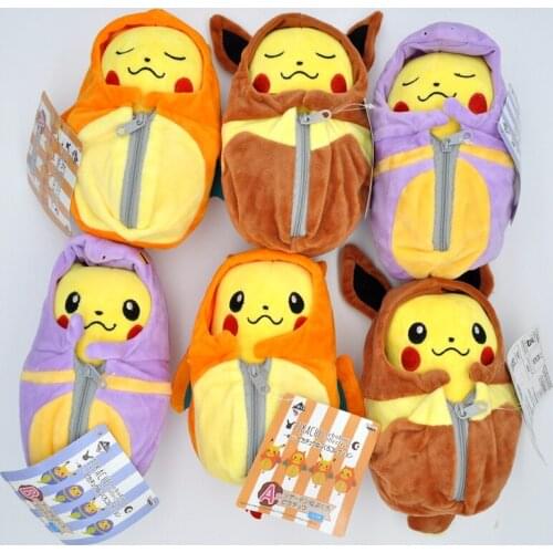 Kawaii Pokémon Pikachu Sleeping Bag Cos Charizard Ekans Ibrahimovic Cute Plush Toy Doll Gift For Children