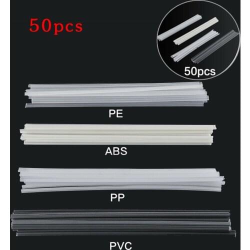 50Pcs 200x5x2.5mm PVC/ABS/PE/PP Plastic Welding Rods Electrodes For Plastic Welder Tool Corrosion Resistance Easy Use