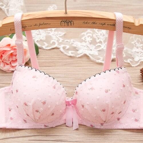 Teen girl training bra teen underwear teenage bra floral girl cute cotton lace student underwear lingerie girl bra small size