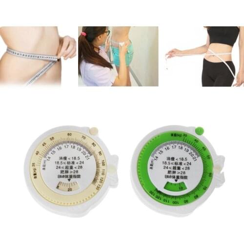BMI Body Mass Index Retractable Tape 150cm Measure Calculator Diet Weight Loss Tape Measures Tools 19QB