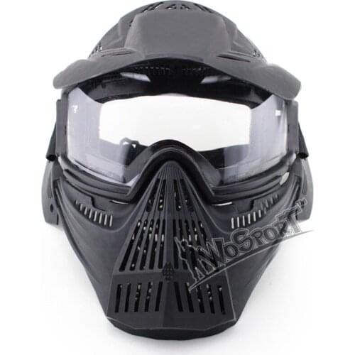 Wosport Outdoor Equipment Full Face Protection CS Paintball Mask Field Can Shading PC Lens Riding Airsoft Tactical Helmet